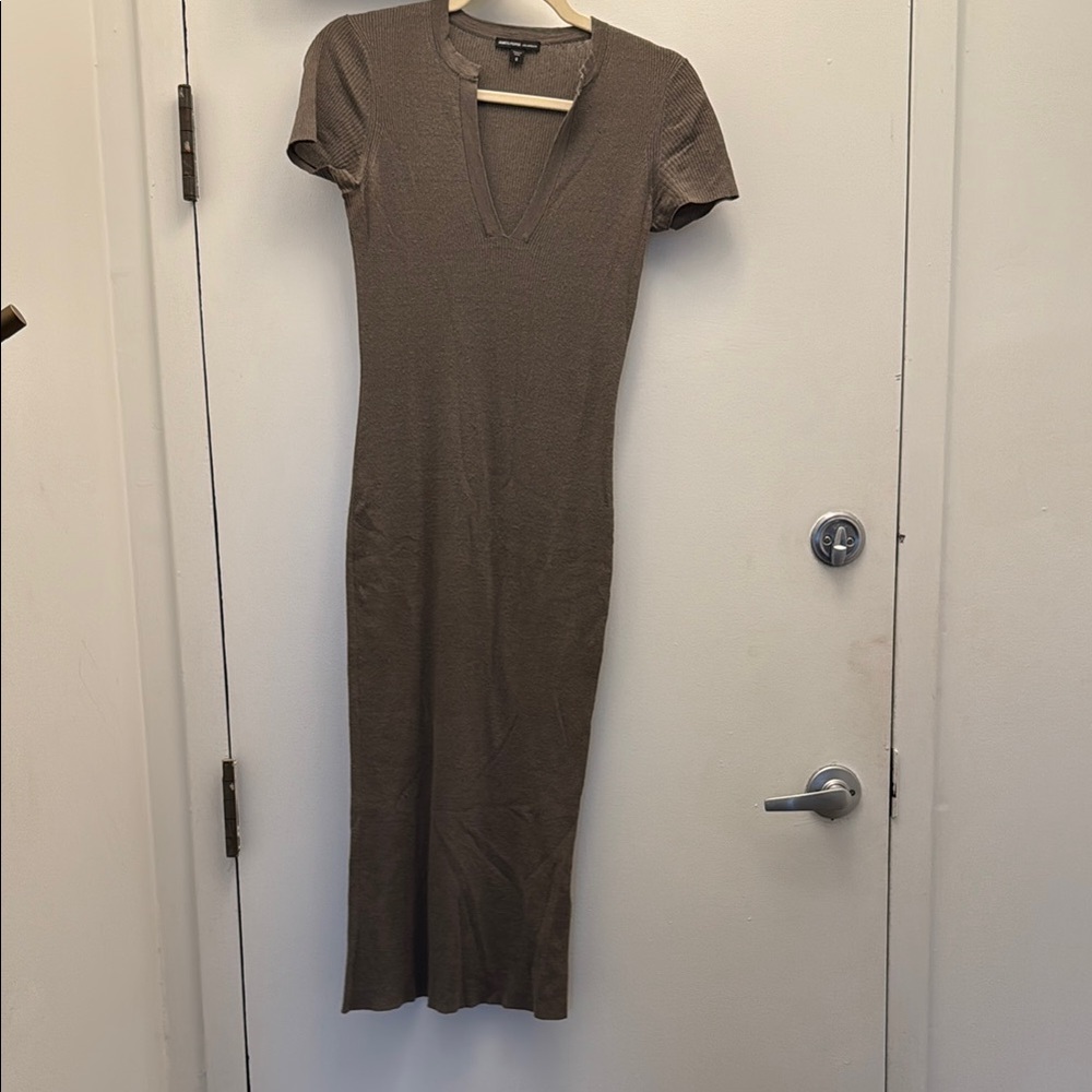 Elegant Olive Midi Dress
